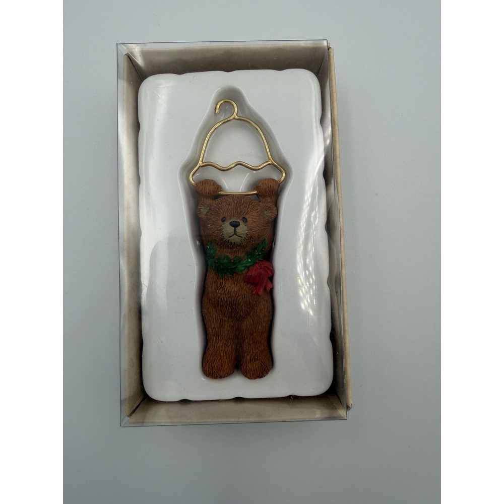 TeddyBear Wreath Christmas Ornament RUSS Berrie & Co Bears From The Past Vintage